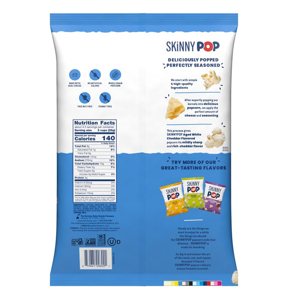 SkinnyPop Popcorn Aged White Cheddar - Image 2