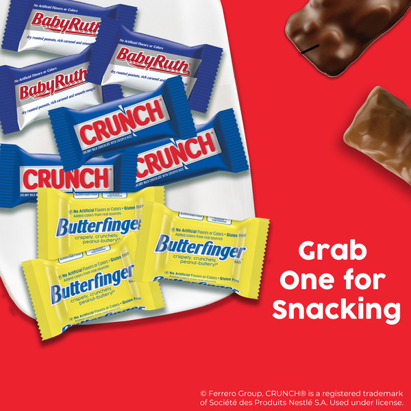 Assorted Butterfinger, Crunch, and Baby Ruth Mini Chocolates, 26 count Share Pack, 9.4 oz - Image 3