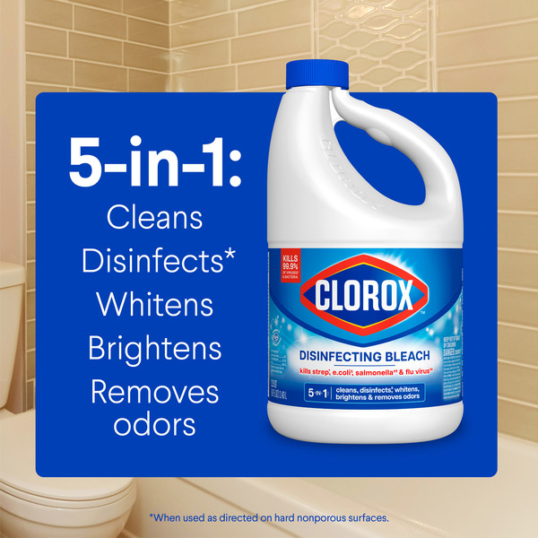 Clorox Disinfecting Bleach, Concentrated Formula, Regular - Image 8