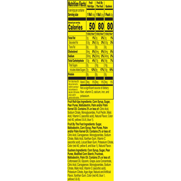 Fruit Roll-Ups Fruit by the Foot, Gushers Fruit Flavored Snacks Variety Pack - Image 7