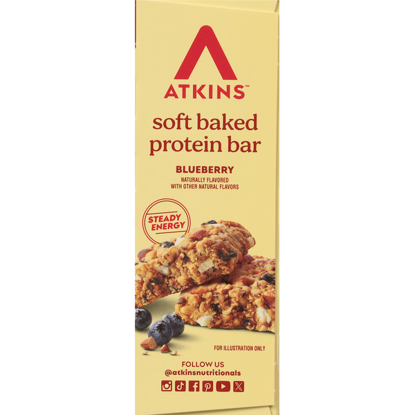 Atkins Soft Baked Blueberry Protein Bar - Image 3