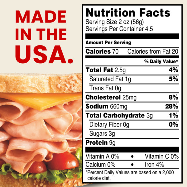 Hillshire Farm Ultra Thin Sliced Brown Sugar Ham Sandwich Meat, 9 oz - Image 3