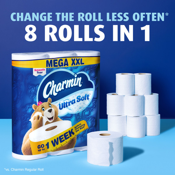 Charmin Ultra Soft Toilet Paper, Mega XXL Rolls - Image 4