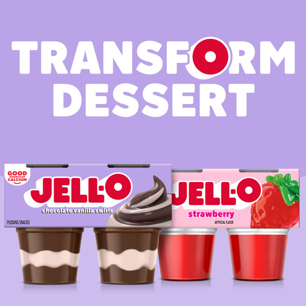 Jell-O Original Chocolate Vanilla Swirls Refrigerated Pudding Cup Snacks - Image 5
