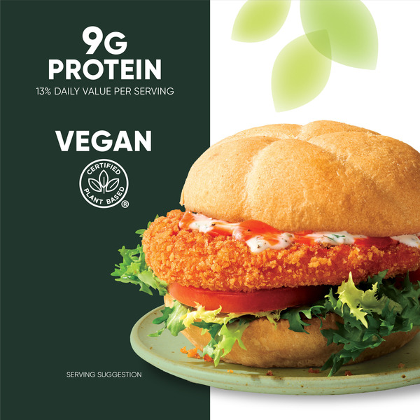 Morning Star Farms Buffalo Plant Based Chik'n Patties, Vegan Chicken, 4 Count - Image 2