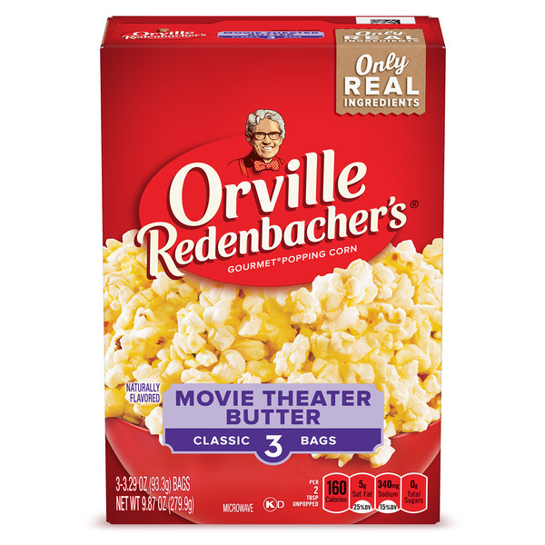 Orville Redenbacher Movie Theater Butter Popcorn, Microwave Popcorn