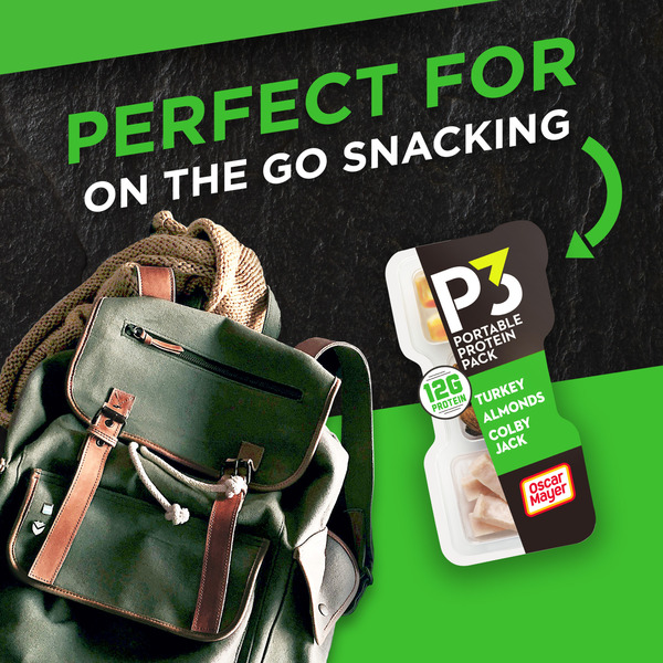 P3 Portable Protein Snack Pack with Turkey, Almonds & Cheese - Image 4