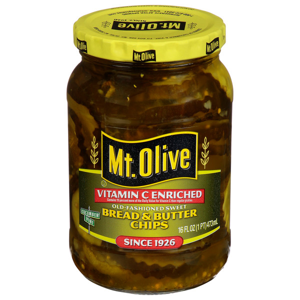 Mt. Olive Bread & Butter Sweet Pickle Chips with Vit C - Image 2