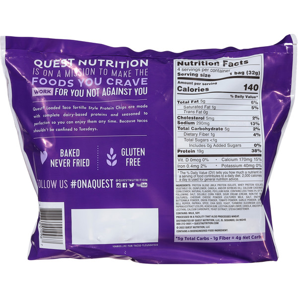 Quest Protein Chips, Loaded Taco Flavor, Tortilla Style - Image 4