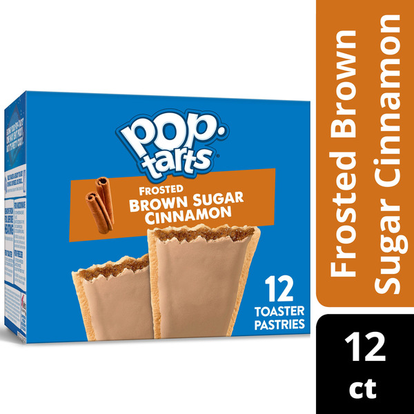 Pop-Tarts Frosted Brown Sugar Cinnamon Toaster Pastries, Breakfast Foods, Value Pack, 12 Count