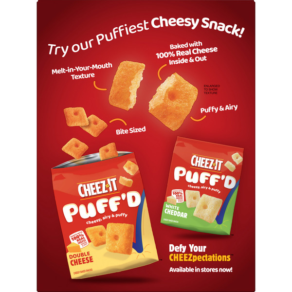 Cheez-It DUOZ Sharp Cheddar and Parmesan Baked Snack Crackers, Lunch Snacks, 12.4 oz - Image 9