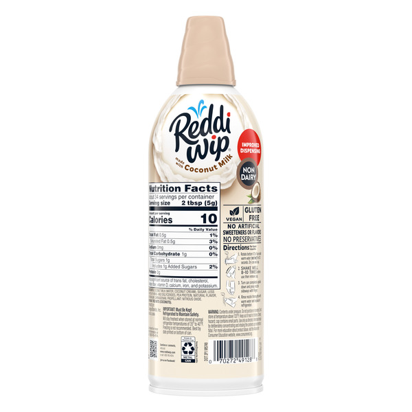 Reddi-wip Non Dairy Vegan Whipped Topping Made with Coconut Milk - Image 6