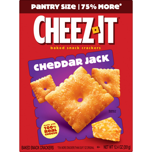 Cheez-It Cheddar Jack Cheese Crackers, Baked Snack Crackers, 12.4 oz - Image 9