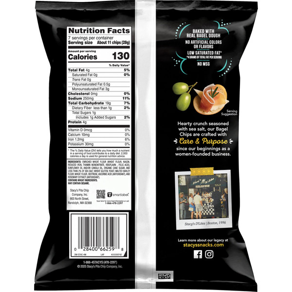 Stacy's Baked Bagel Chips Sea Salt - Image 2