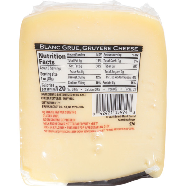 Boar's Head Blanc Grue Gruyere Cheese - Image 4