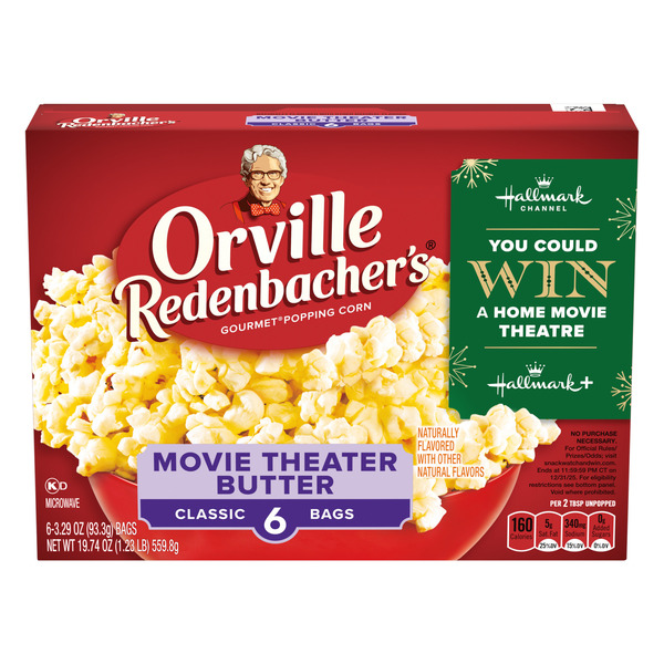 Orville Redenbacher Movie Theater Butter Popcorn, Microwave Popcorn