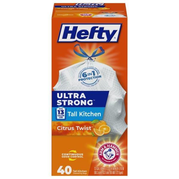 Hefty Citrus Twist Tall Kitchen Drawstring Bags