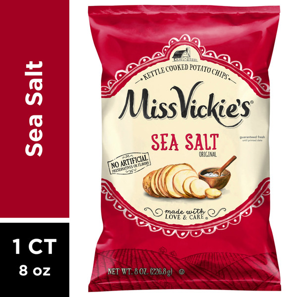 Miss Vickie's Kettle Cooked Potato Chips Sea Salt Original