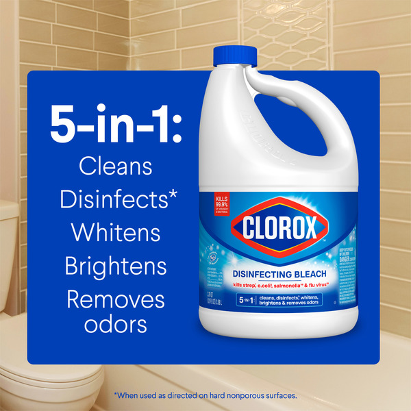 Clorox Disinfecting Bleach, Concentrated Formula, Regular - Image 8