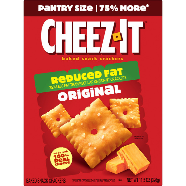 Cheez-It Reduced Fat Original Baked Snack Cheese Crackers, Made with 100% Real Cheese, 11.5 oz - Image 9