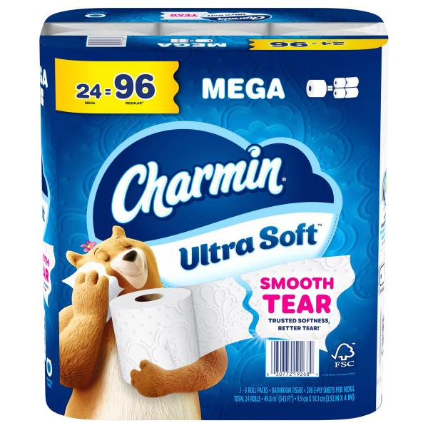 Charmin Ultra Soft Toilet Paper Mega Rolls