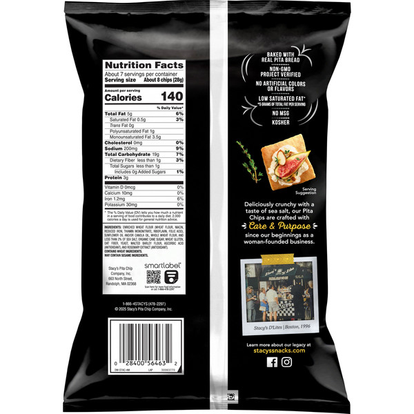 Stacy's Baked Pita Chips Sea Salt - Image 2