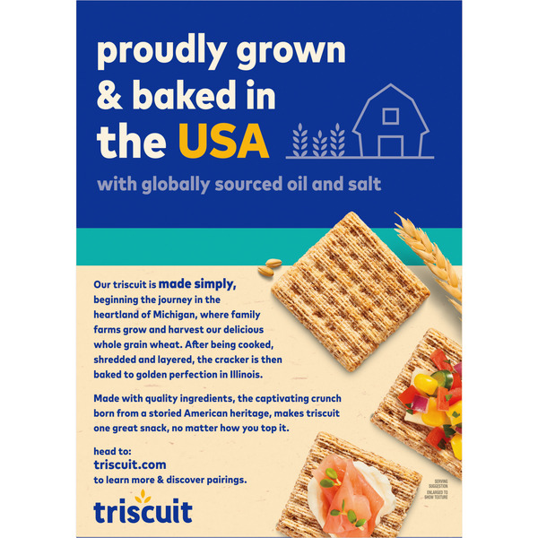 TRISCUIT Reduced Fat Whole Grain Wheat Crackers, Vegan Snack Crackers, Family Size - Image 4