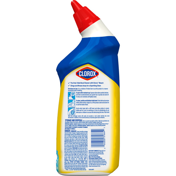 Clorox Toilet Bowl Cleaner, Clinging Bleach Gel, Crisp Lemon - Image 5