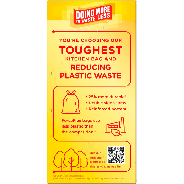 Glad ForceFlex MaxStrength with Clorox Trash Bags, Eucalyptus and Peppermint, 13 gal - Image 4