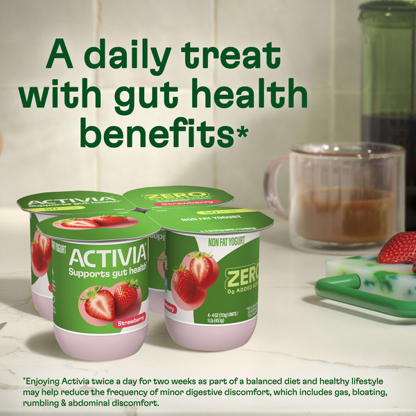 Activia ZERO 0g Added Sugar Vanilla Probiotic Yogurt, Delicious Nonfat Yogurt Cups to Help Support Gut Health, 4 oz, 4 Count - Image 6