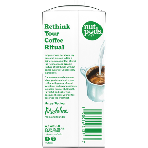 nutpods Dairy-Free Unsweetened Pistachio Coffee Creamer - Image 4