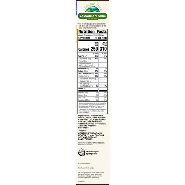 Cascadian Farm Organic Vanilla Crisp Cereal - Image 6