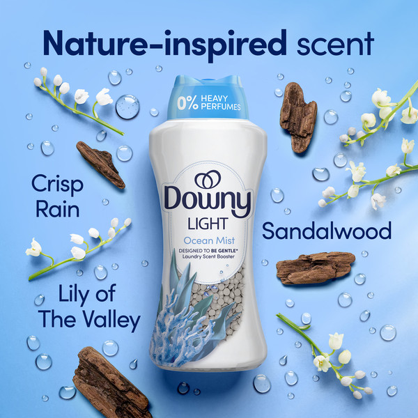 Downy Light Laundry Scent Booster Beads for Washer, Ocean Mist, with No Heavy Perfumes - Image 5