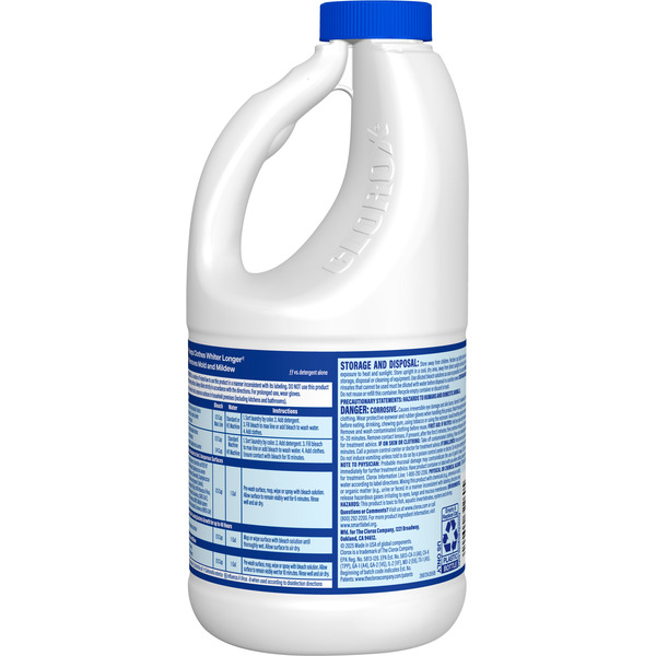 Clorox Disinfecting Bleach, Concentrated Formula, Regular - Image 5