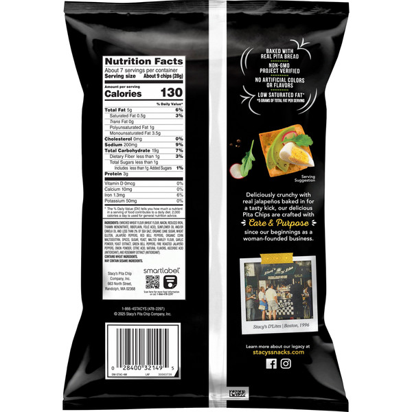 Stacy's Baked Fire Roasted Jalapeño Pita Chips - Image 2