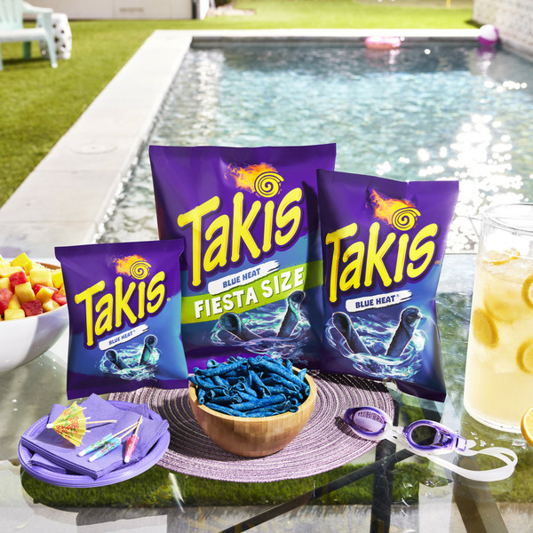 Takis Blue Heat Rolled Tortilla Chips Bag - Image 2