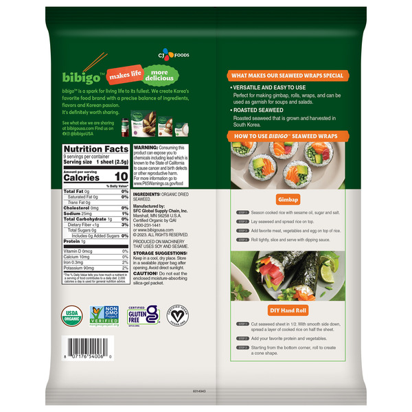 Bibigo Organic Seaweed Wraps - Image 8