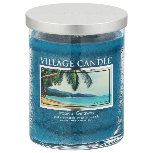 Village Candle Candle, Tropical Getaway, Glass Cylinder