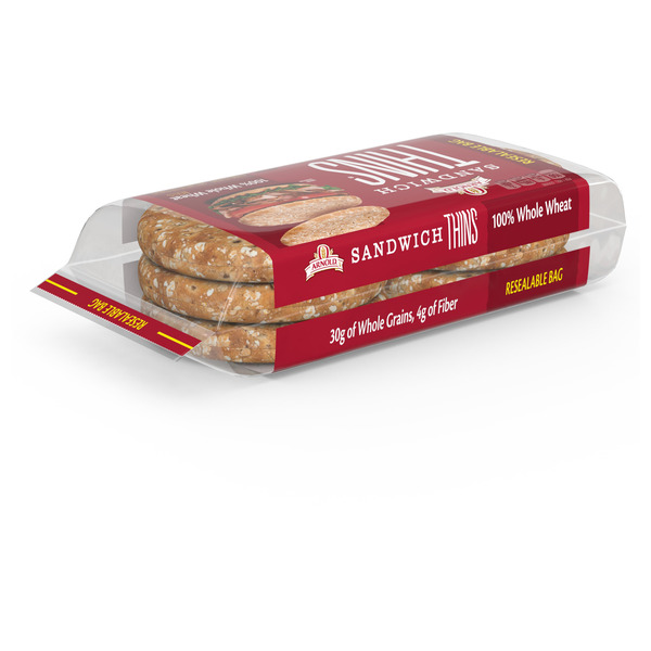 Arnold Sandwich Thins, 6 count, Whole Wheat Pre-sliced Rolls - Image 2