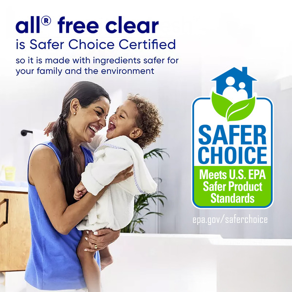 All Liquid Laundry Detergent, Free Clear, 30 Fluid Ounces, 24 Loads - Image 3