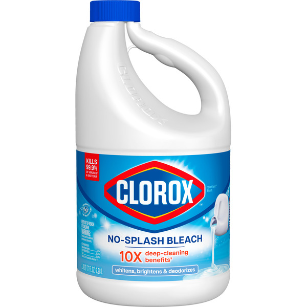 Clorox Splash-Less Bleach, Disinfecting, Kills 99.9% of Bacteria and Viruses, Regular - Image 2