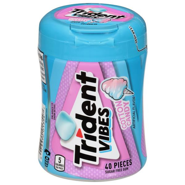 Trident Vibes Cotton Candy Sugar Free Gum