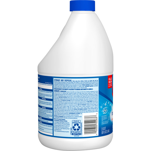 Clorox Disinfecting Bleach, Concentrated Formula, Regular - Image 6