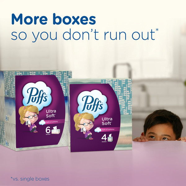 Puffs Ultra Soft Facial Tissues, Family Box - Image 9