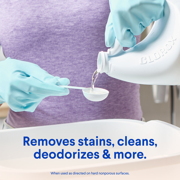 Clorox Splash-Less Bleach, Disinfecting, Kills 99.9% of Bacteria and Viruses, Regular - Image 9