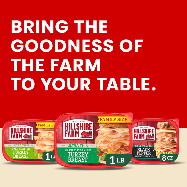 Hillshire Farm Ultra Thin Sliced Honey Roasted Turkey Breast Sandwich Meat, 16 oz - Image 2