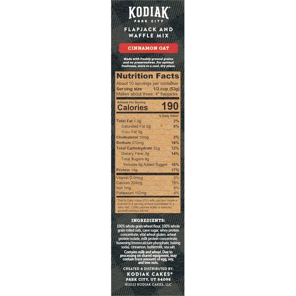 Kodiak Power Cakes Cinnamon Oat Flapjack & Waffle Mix - Image 3