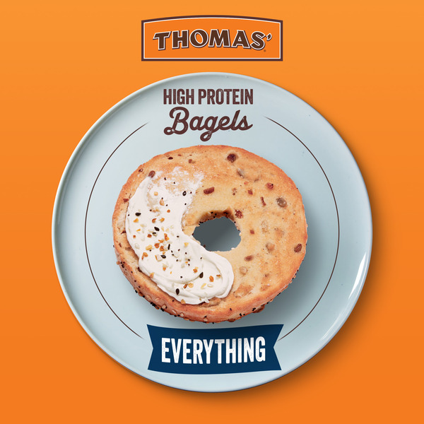 Thomas’ High Protein, 4 count, Everything Bagels - Image 3