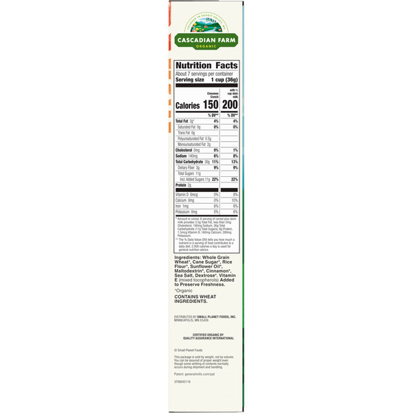 Cascadian Farm Organic Cinnamon Crunch Cereal - Image 6