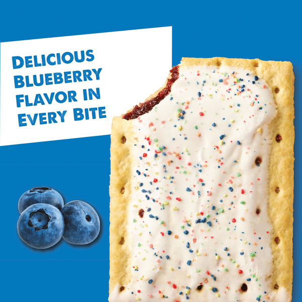 Pop-Tarts Frosted Blueberry Toaster Pastries, Breakfast Foods, Value Pack, 12 Count - Image 3